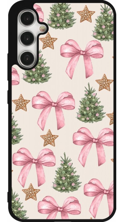 Coque Samsung Galaxy A34 5G - Silicone rigide noir Christmas 25 Vintage Ribbons