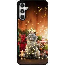 Coque Samsung Galaxy A34 5G - Silicone rigide noir Christmas 25 Xmas Cat