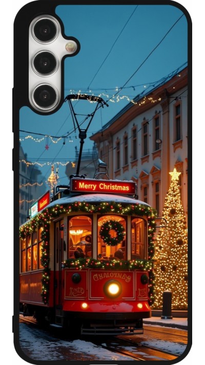 Coque Samsung Galaxy A34 5G - Silicone rigide noir Christmas 25 Xmas Train