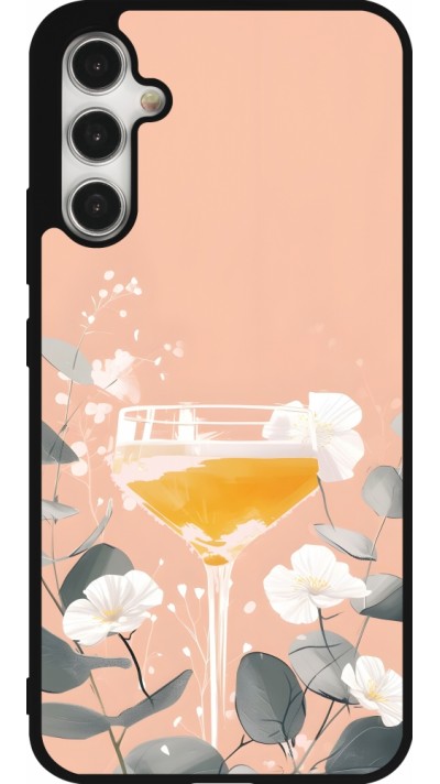 Samsung Galaxy A34 5G Case Hülle - Silikon schwarz Cocktail Flowers