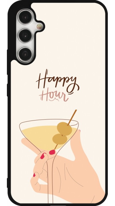 Samsung Galaxy A34 5G Case Hülle - Silikon schwarz Cocktail Happy Hour
