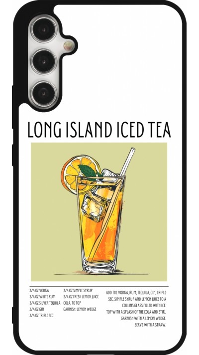 Samsung Galaxy A34 5G Case Hülle - Silikon schwarz Cocktail Rezept Long Island Ice Tea