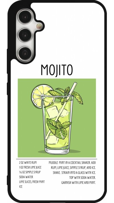 Coque Samsung Galaxy A34 5G - Silicone rigide noir Cocktail recette Mojito
