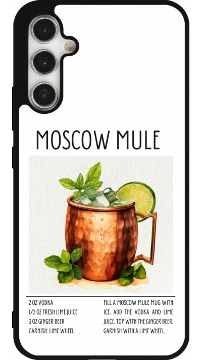 Samsung Galaxy A34 5G Case Hülle - Silikon schwarz Cocktail Rezept Moscow Mule