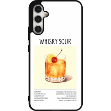 Coque Samsung Galaxy A34 5G - Silicone rigide noir Cocktail recette Whisky Sour