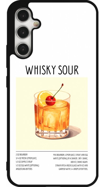 Samsung Galaxy A34 5G Case Hülle - Silikon schwarz Cocktail Rezept Whisky Sour