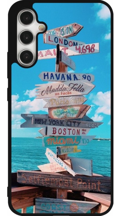Samsung Galaxy A34 5G Case Hülle - Silikon schwarz Cool Cities Directions