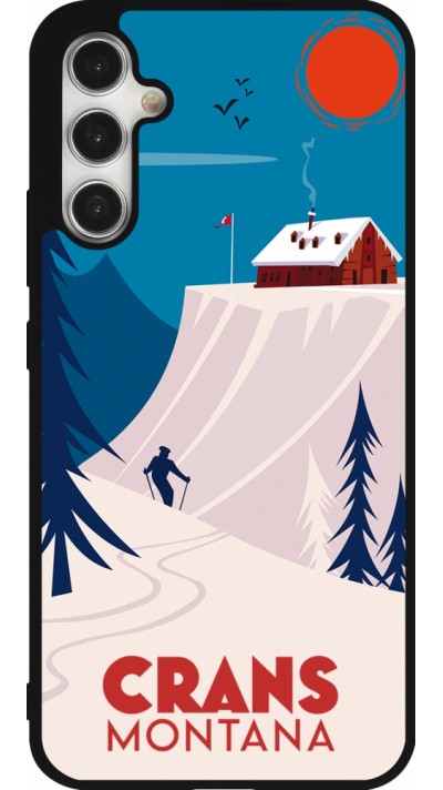 Samsung Galaxy A34 5G Case Hülle - Silikon schwarz Crans-Montana Cabane