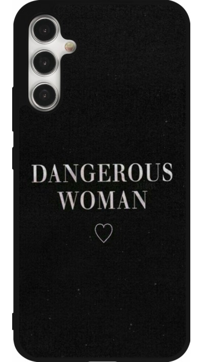 Samsung Galaxy A34 5G Case Hülle - Silikon schwarz Dangerous woman