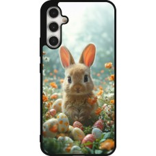 Samsung Galaxy A34 5G Case Hülle - Silikon schwarz Easter 2026 Rabbit in the garden