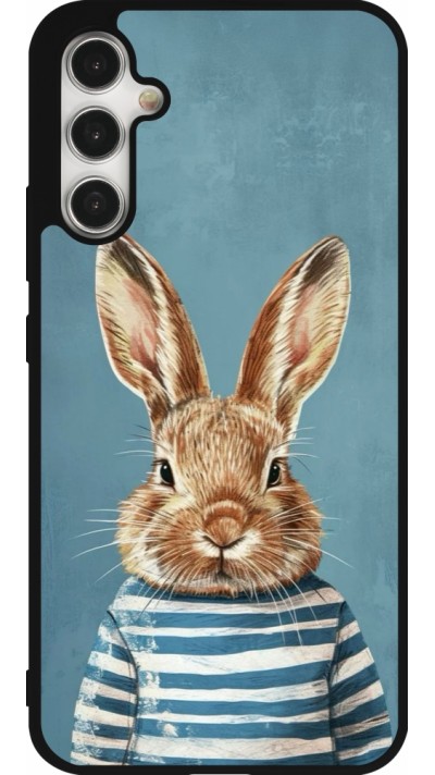Samsung Galaxy A34 5G Case Hülle - Silikon schwarz Easter 2026 Rabbit navy