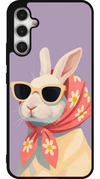 Samsung Galaxy A34 5G Case Hülle - Silikon schwarz Easter 2026 Rabbit with scarf