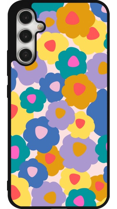 Coque Samsung Galaxy A34 5G - Silicone rigide noir Easter 2024 flower power