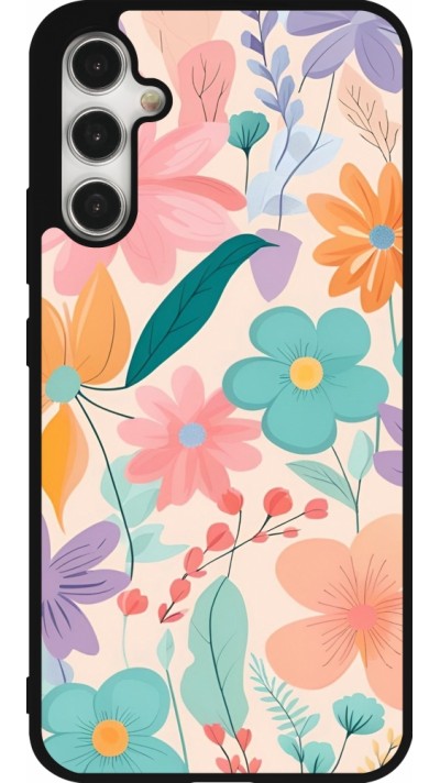Samsung Galaxy A34 5G Case Hülle - Silikon schwarz Easter 2024 spring flowers