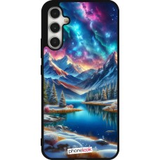Coque Samsung Galaxy A34 5G - Silicone rigide noir Fantasy Mountain Lake Sky Stars
