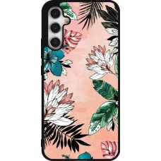 Samsung Galaxy A34 5G Case Hülle - Silikon schwarz Flowers Artprint