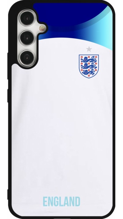 Coque Samsung Galaxy A34 5G - Silicone rigide noir Maillot de football Angleterre 2022 personnalisable