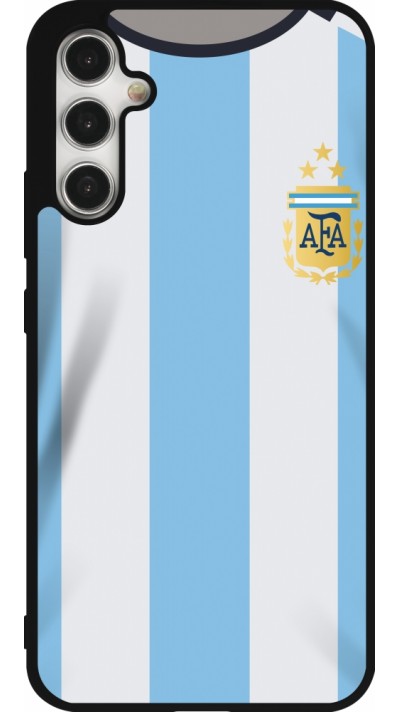 Coque Samsung Galaxy A34 5G - Silicone rigide noir Maillot de football Argentine 2022 personnalisable