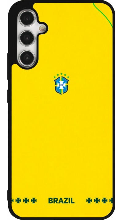 Samsung Galaxy A34 5G Case Hülle - Silikon schwarz Brasilien 2026 personalisierbares Fussballtrikot