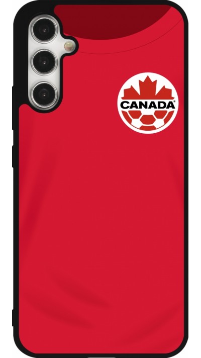 Coque Samsung Galaxy A34 5G - Silicone rigide noir Maillot de football Canada 2022 personnalisable