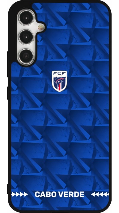 Samsung Galaxy A34 5G Case Hülle - Silikon schwarz Kap Verde 2026 personalisierbares Fussballtrikot