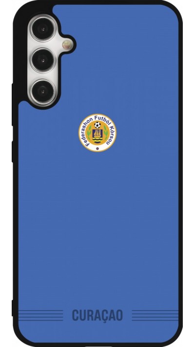 Samsung Galaxy A34 5G Case Hülle - Silikon schwarz Curaçao 2026 personalisierbares Fussballtrikot