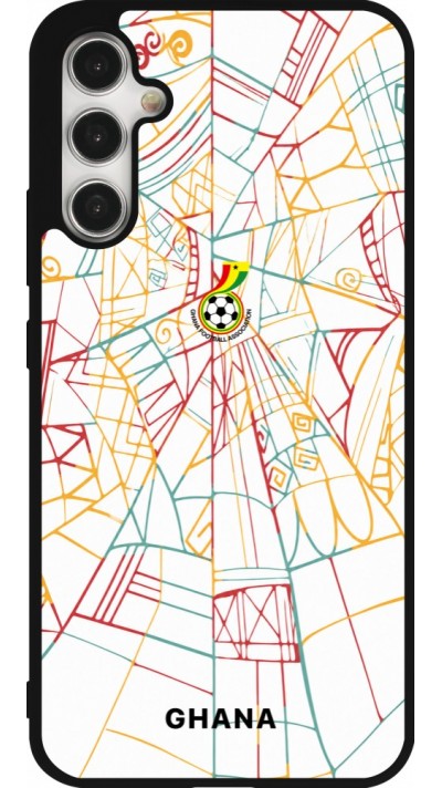 Coque Samsung Galaxy A34 5G - Silicone rigide noir Maillot de football Ghana 2026 personnalisable