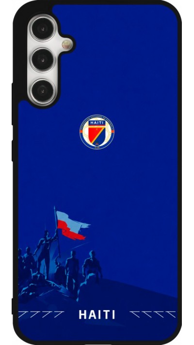 Samsung Galaxy A34 5G Case Hülle - Silikon schwarz Haiti 2026 personalisierbares Fussballtrikot