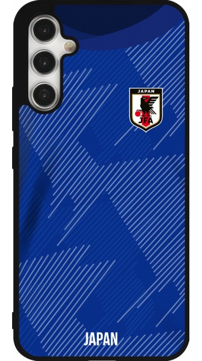 Coque Samsung Galaxy A34 5G - Silicone rigide noir Maillot de football Japon 2022 personnalisable