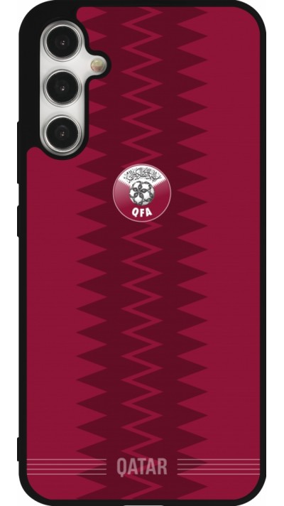 Samsung Galaxy A34 5G Case Hülle - Silikon schwarz Qatar 2026 personalisierbares Fussballtrikot