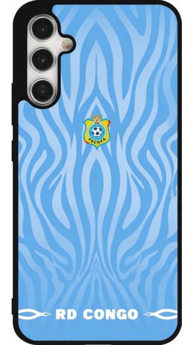 Samsung Galaxy A34 5G Case Hülle - Silikon schwarz Demokratische Republik Kongo 2026 personalisierbares Fussballtrikot