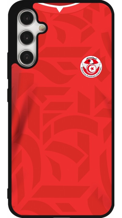 Samsung Galaxy A34 5G Case Hülle - Silikon schwarz Tunesien 2022 personalisierbares Fussballtrikot