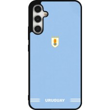 Coque Samsung Galaxy A34 5G - Silicone rigide noir Maillot de football Uruguay 2026 personnalisable