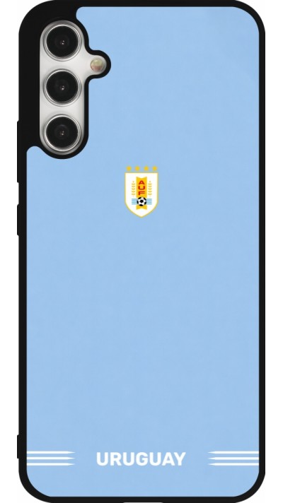 Samsung Galaxy A34 5G Case Hülle - Silikon schwarz Uruguay 2026 personalisierbares Fussballtrikot