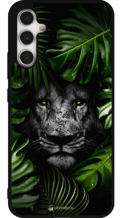 Coque Samsung Galaxy A34 5G - Silicone rigide noir Forest Lion