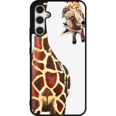Samsung Galaxy A34 5G Case Hülle - Silikon schwarz Giraffe Fit