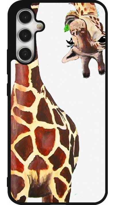 Samsung Galaxy A34 5G Case Hülle - Silikon schwarz Giraffe Fit