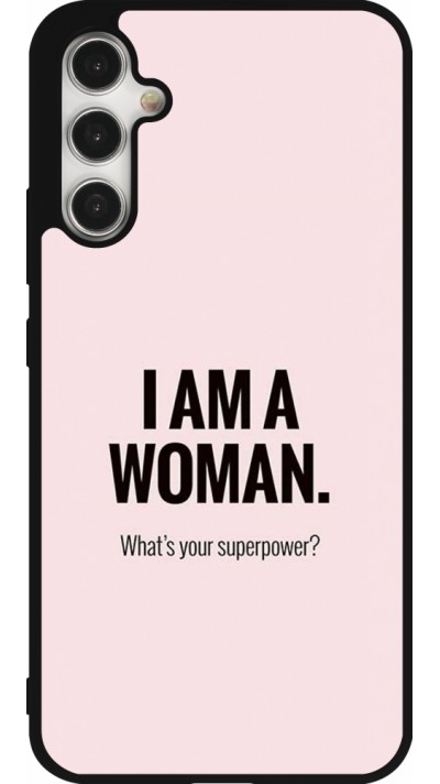 Coque Samsung Galaxy A34 5G - Silicone rigide noir I am a woman