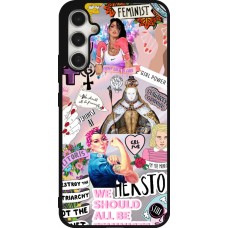 Samsung Galaxy A34 5G Case Hülle - Silikon schwarz Girl Power Collage