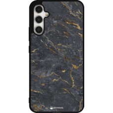 Samsung Galaxy A34 5G Case Hülle - Silikon schwarz Grey Gold Marble