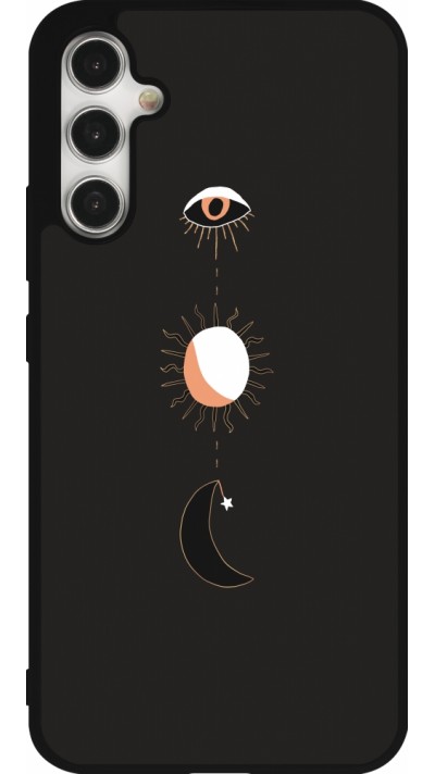 Coque Samsung Galaxy A34 5G - Silicone rigide noir Halloween 22 eye sun moon