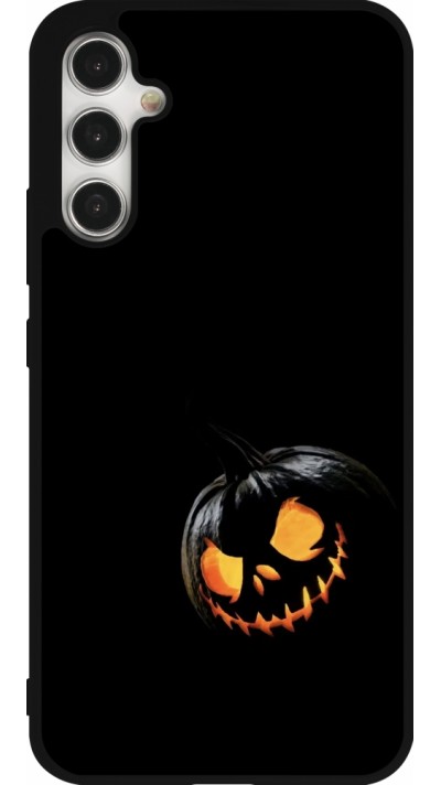 Coque Samsung Galaxy A34 5G - Silicone rigide noir Halloween 2023 discreet pumpkin