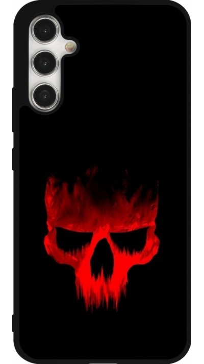 Coque Samsung Galaxy A34 5G - Silicone rigide noir Halloween 2023 scary skull