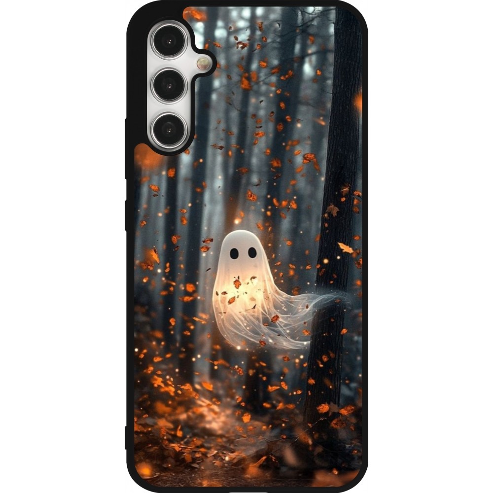 Samsung Galaxy A34 5G Case Hülle - Silikon schwarz Halloween 2025 Ghost in the forest