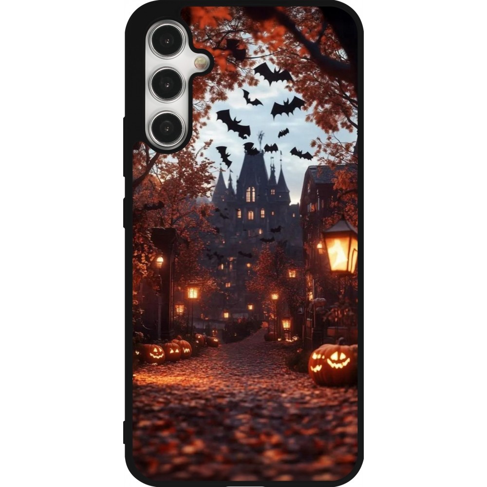 Samsung Galaxy A34 5G Case Hülle - Silikon schwarz Halloween 2025 Haunted house