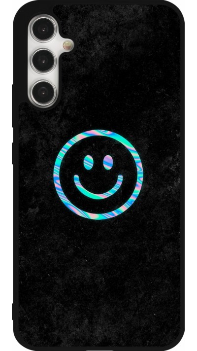 Samsung Galaxy A34 5G Case Hülle - Silikon schwarz Happy smiley irisirt