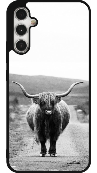 Coque Samsung Galaxy A34 5G - Silicone rigide noir Highland cattle