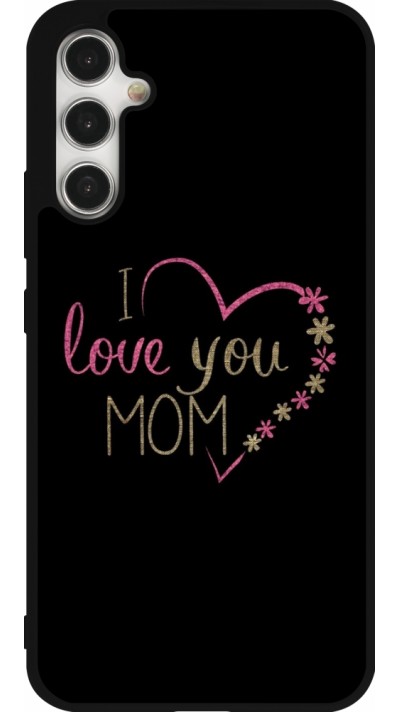 Samsung Galaxy A34 5G Case Hülle - Silikon schwarz I love you Mom