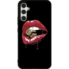 Samsung Galaxy A34 5G Case Hülle - Silikon schwarz Lips bullet