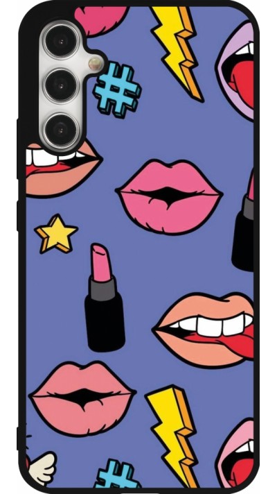 Coque Samsung Galaxy A34 5G - Silicone rigide noir Lips and lipgloss
